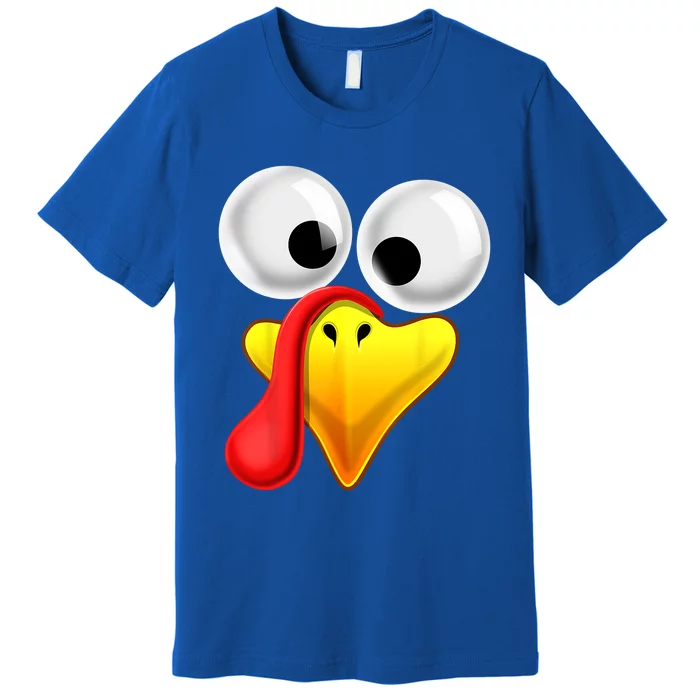 Thanksgiving Turkey Face Matching Family Costume Gift Gift Premium T-Shirt