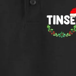 Tinsel Tits Funny Couple Christmas Jingle Balls Tinsel Tits Dry Zone Grid Performance Polo