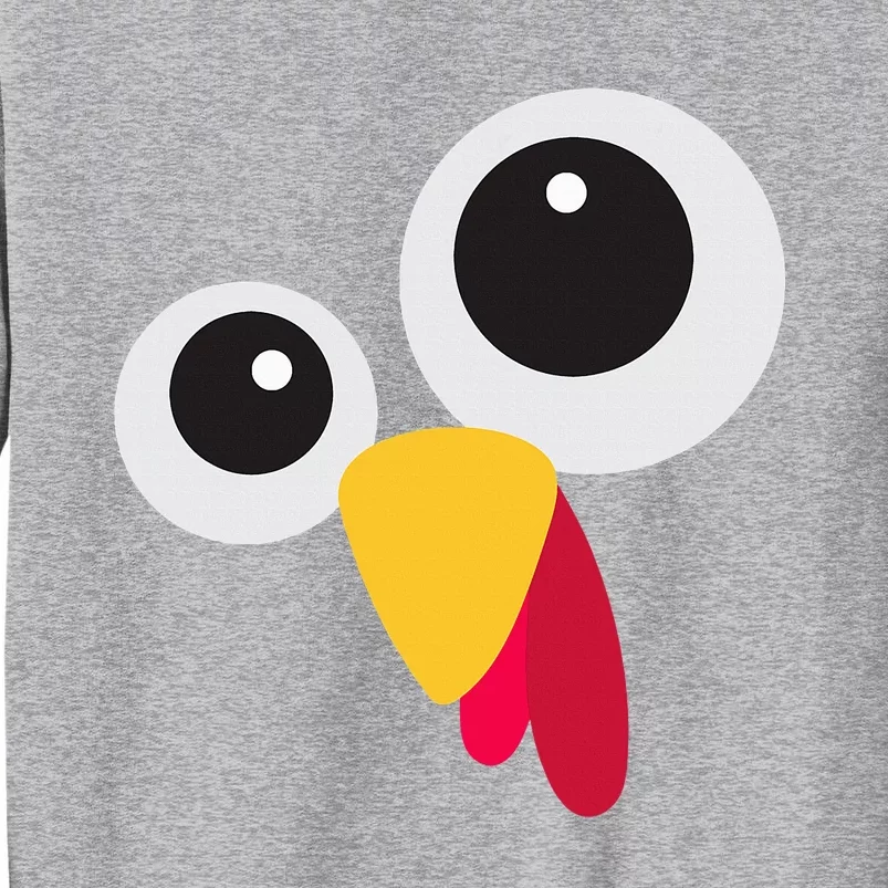 Thanksgiving Turkey Face Costume Set Tall Sweatshirt