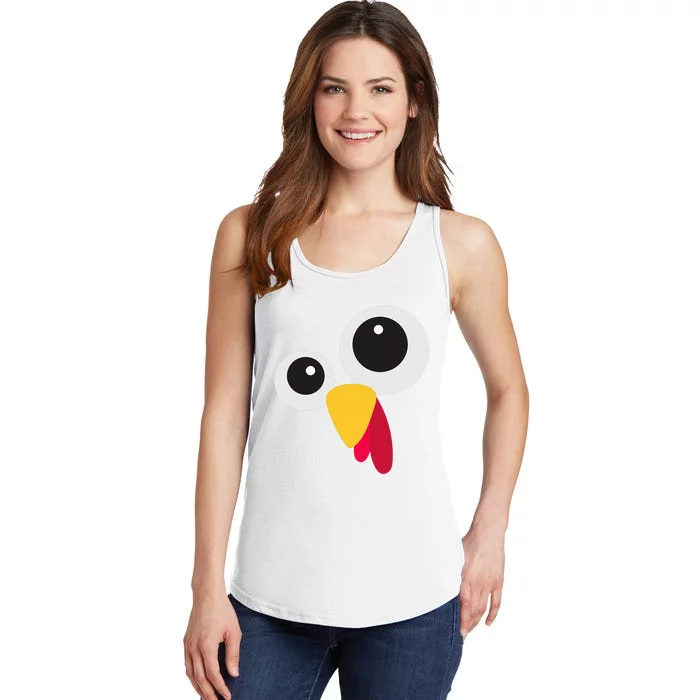 Thanksgiving Turkey Face Costume Set Ladies Essential Tank