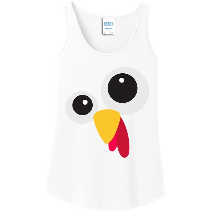 Thanksgiving Turkey Face Costume Set Ladies Essential Tank