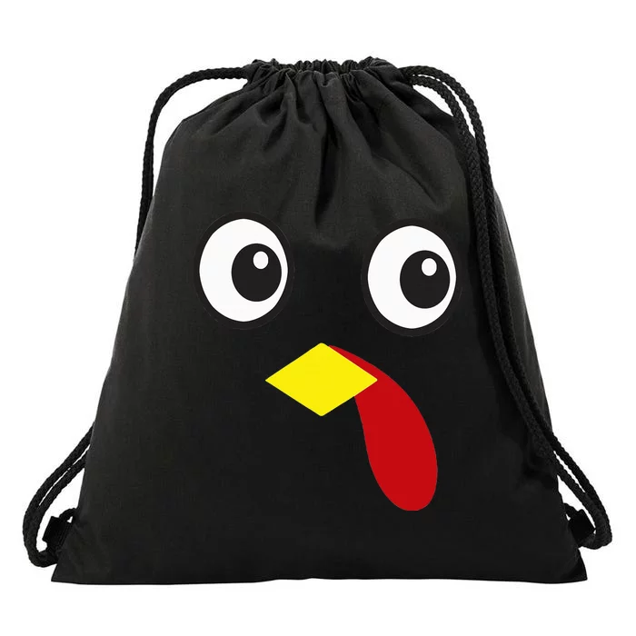 Thanksgiving Turkey Face Matching Family Costume Gifts Drawstring Bag