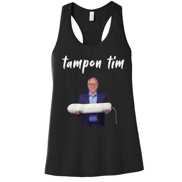 Tampon Tim Funny Tim Walz Joke Women's Racerback Tank