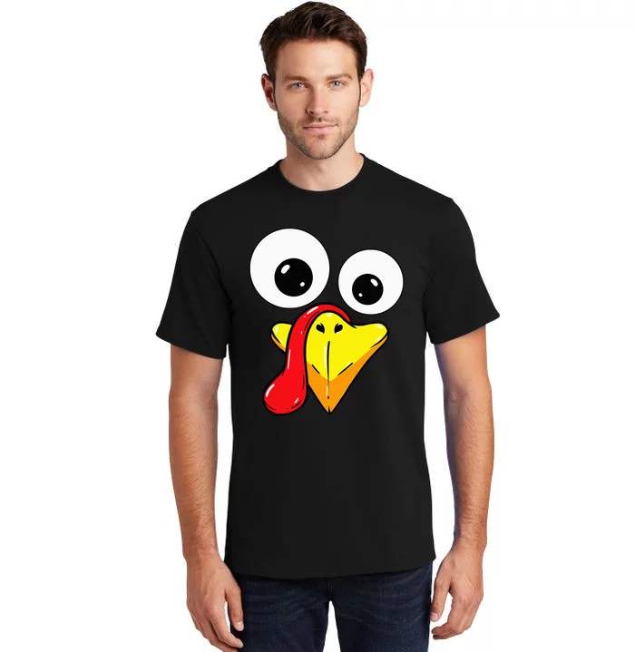 Thanksgiving Turkey Face Matching Family Costume Tall T-Shirt