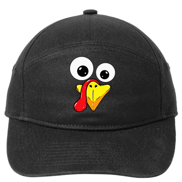 Thanksgiving Turkey Face Matching Family Costume 7-Panel Snapback Hat