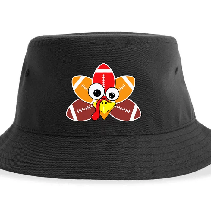 Thanksgiving Turkey Football Fun for Sport Sustainable Bucket Hat