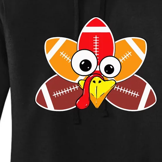 Thanksgiving Turkey Football Fun for Sport Women's Pullover Hoodie