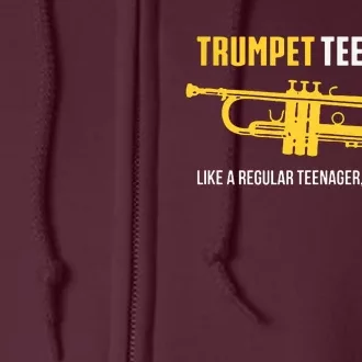 Trumpet Teenager Funny Cute Marching Band Gift Full Zip Hoodie