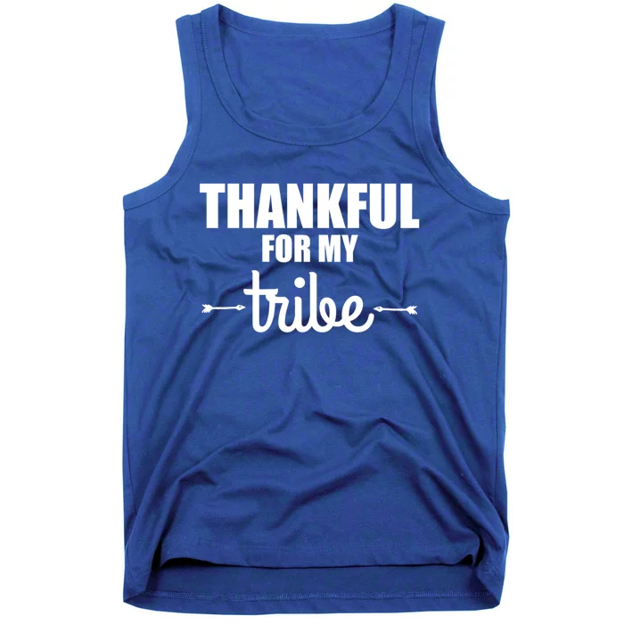 Turkey Tribe Funny Thanksgiving Family Thankful For My Tribe Meaningful Gift Tank Top