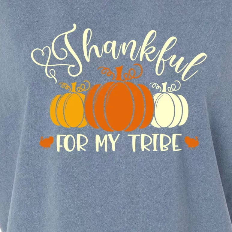 Thanksgiving Thankful For My Tribe Pumpkins Gift Garment-Dyed Women's Muscle Tee