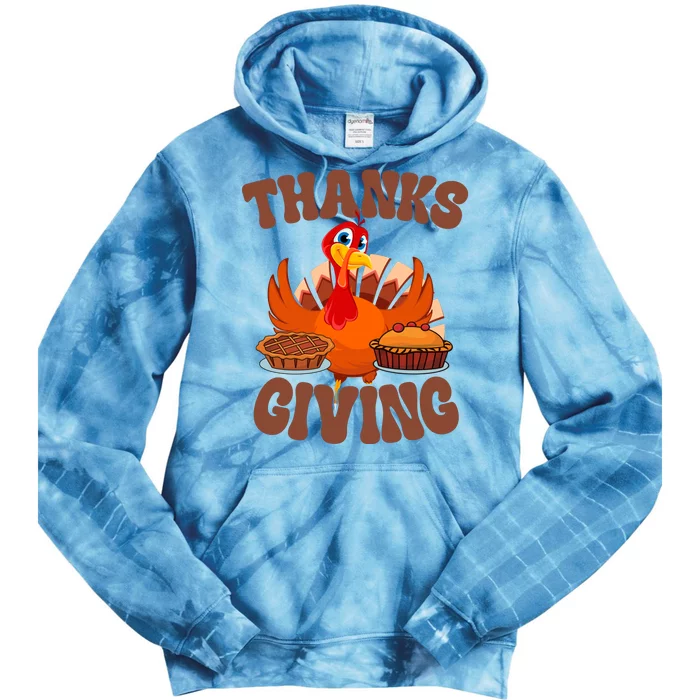 Thanksgiving Turkey Festive Holiday Tie Dye Hoodie