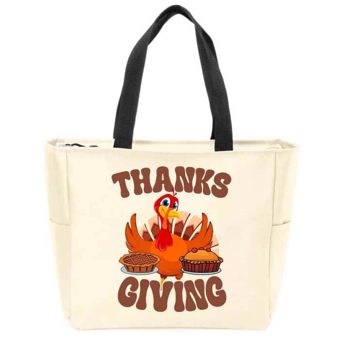 Thanksgiving Turkey Festive Holiday Zip Tote Bag