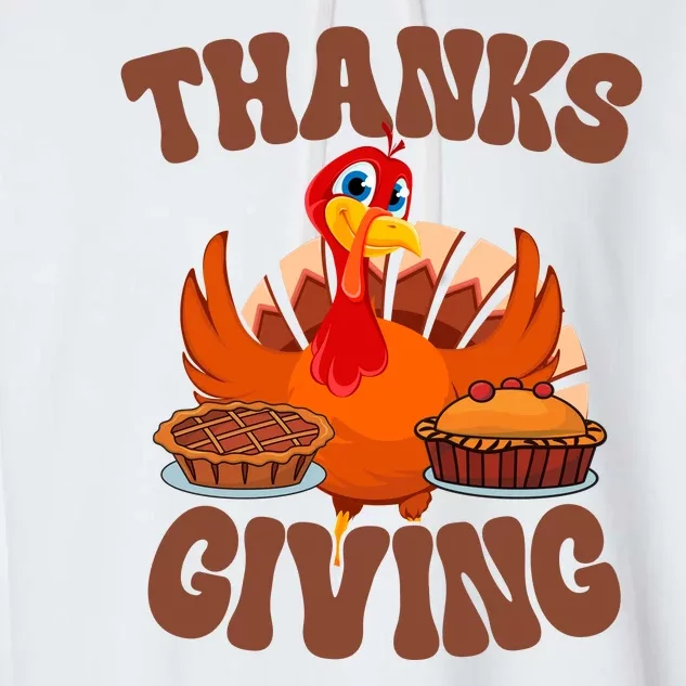 Thanksgiving Turkey Festive Holiday Garment-Dyed Fleece Hoodie