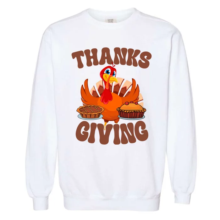 Thanksgiving Turkey Festive Holiday Garment-Dyed Sweatshirt