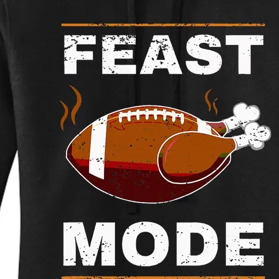 Thanksgiving Turkey Feast Mode American Women's Pullover Hoodie