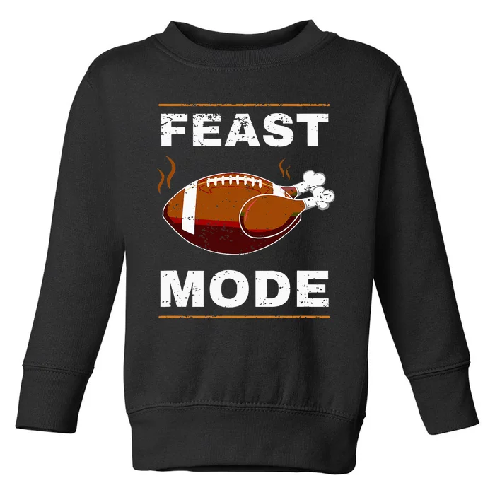 Thanksgiving Turkey Feast Mode American Toddler Sweatshirt