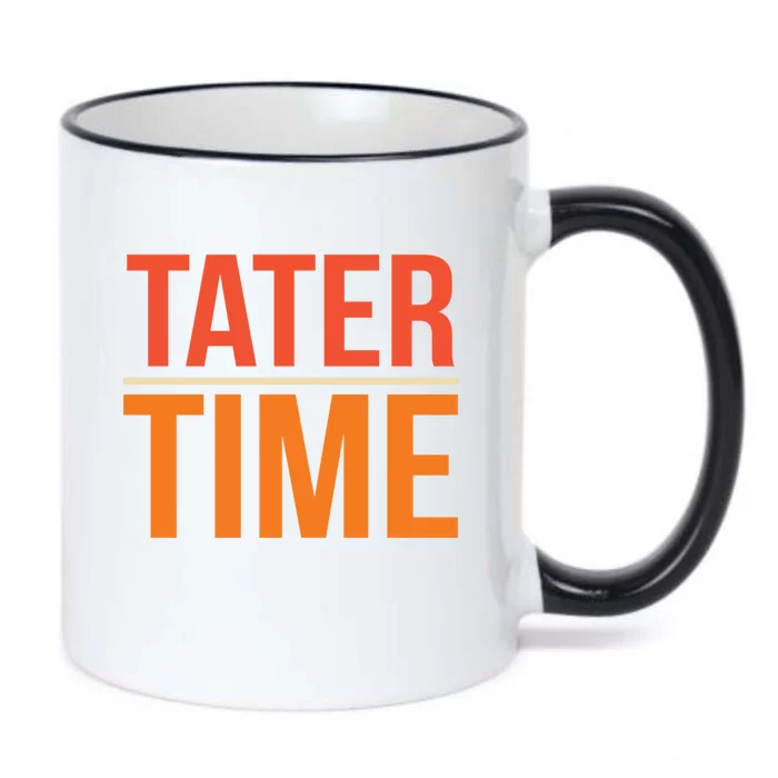 Tater Time Fun Turkey Thanksgiving Family Graphic Gift Black Color Changing Mug