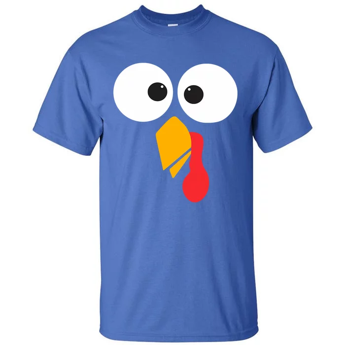 Thanksgiving Turkey Face Matching Family Costume Cute Gift Tall T-Shirt