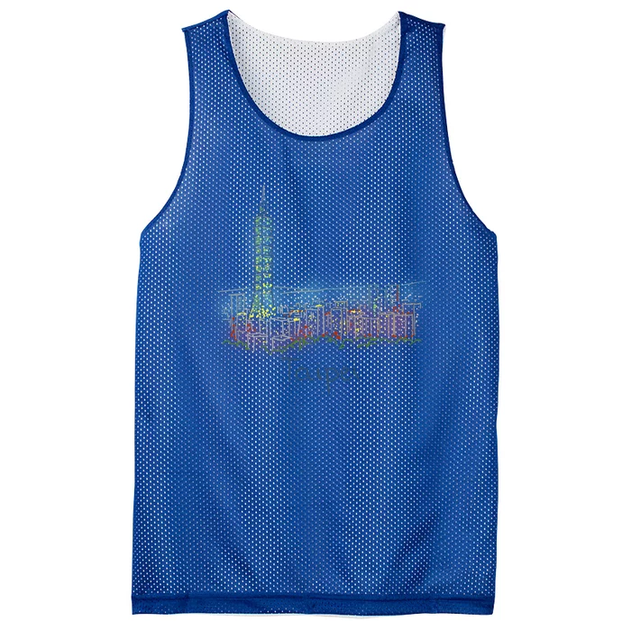 Taipei Taiwan Gift Mesh Reversible Basketball Jersey Tank