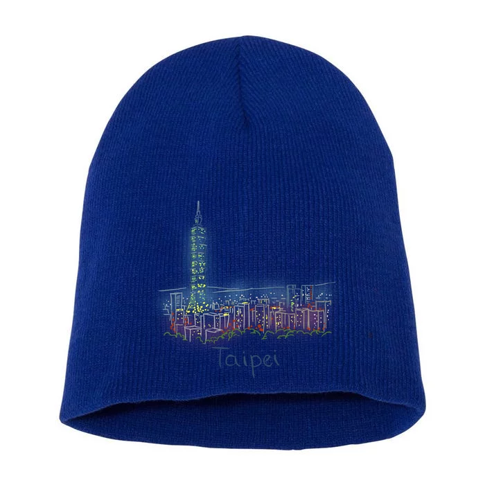 Taipei Taiwan Gift Short Acrylic Beanie