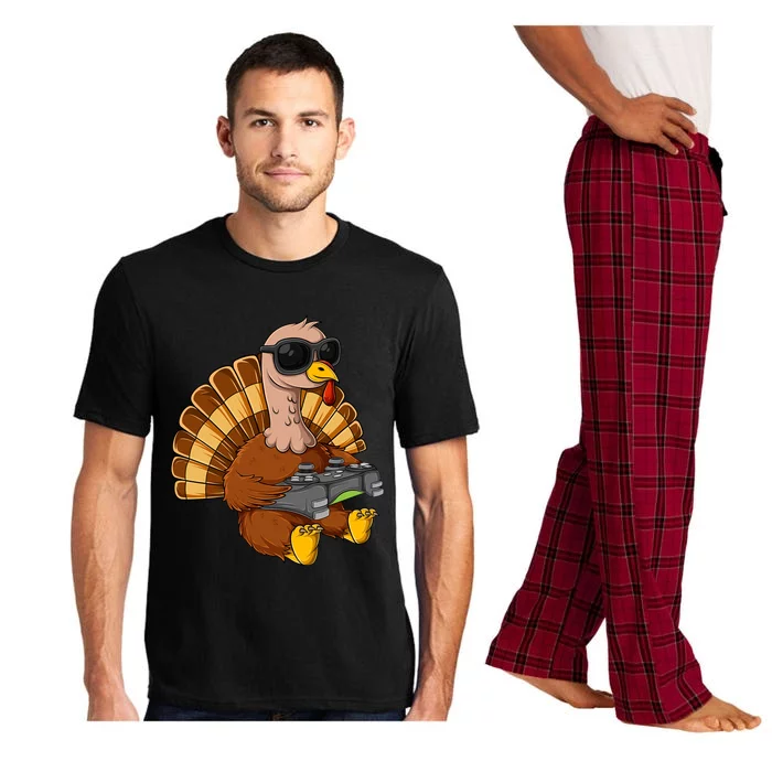 Thanksgiving Turkey Gamer Funny Video Gaming Cool Cute Gift Pajama Set