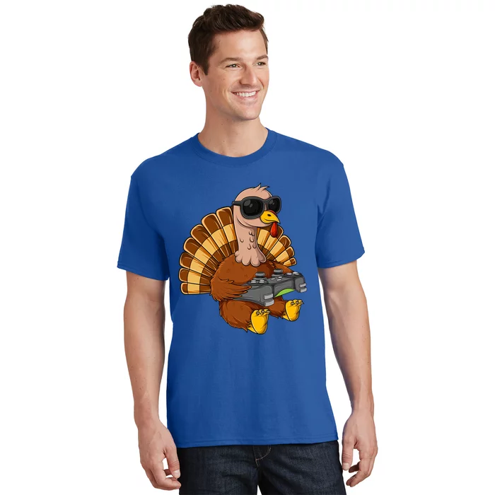 Thanksgiving Turkey Gamer Funny Video Gaming Cool Cute Gift T-Shirt