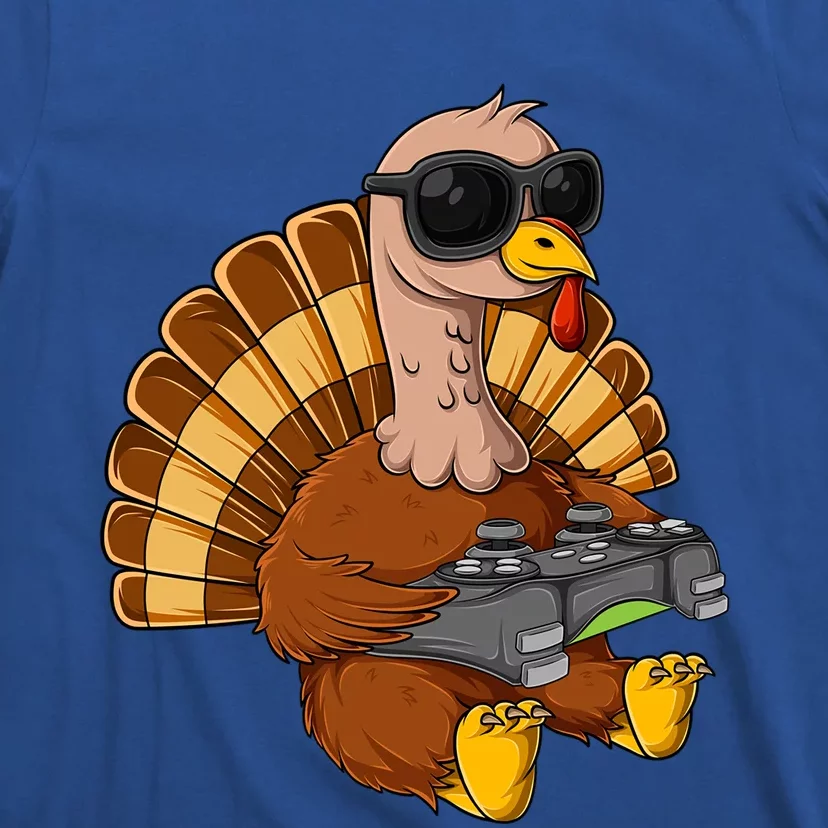 Thanksgiving Turkey Gamer Funny Video Gaming Cool Cute Gift T-Shirt