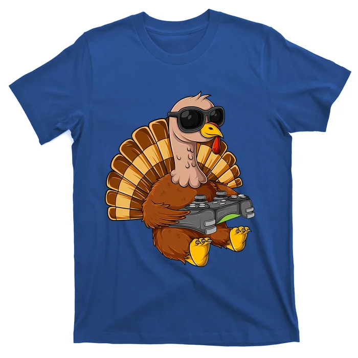 Thanksgiving Turkey Gamer Funny Video Gaming Cool Cute Gift T-Shirt