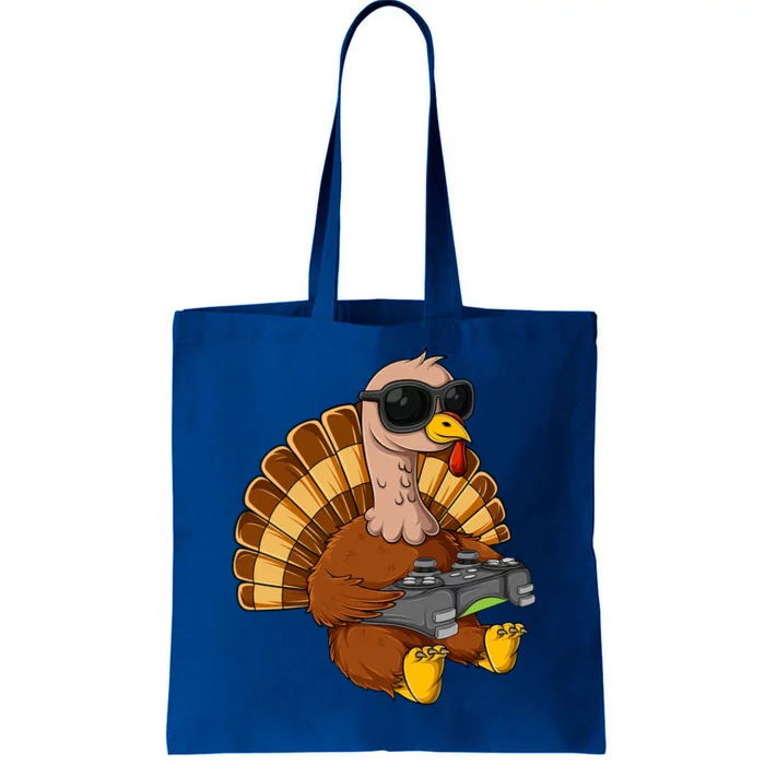 Thanksgiving Turkey Gamer Funny Video Gaming Cool Cute Gift Tote Bag