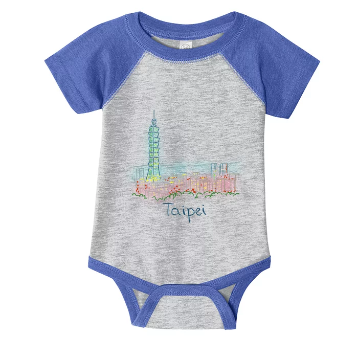 Taipei Taiwan Gift Infant Baby Jersey Bodysuit