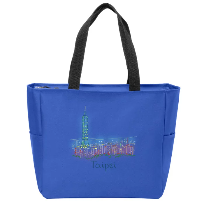 Taipei Taiwan Gift Zip Tote Bag