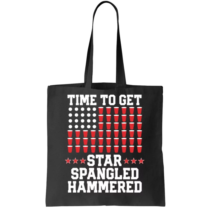 Time To Get Star Spangled Hammered Tote Bag