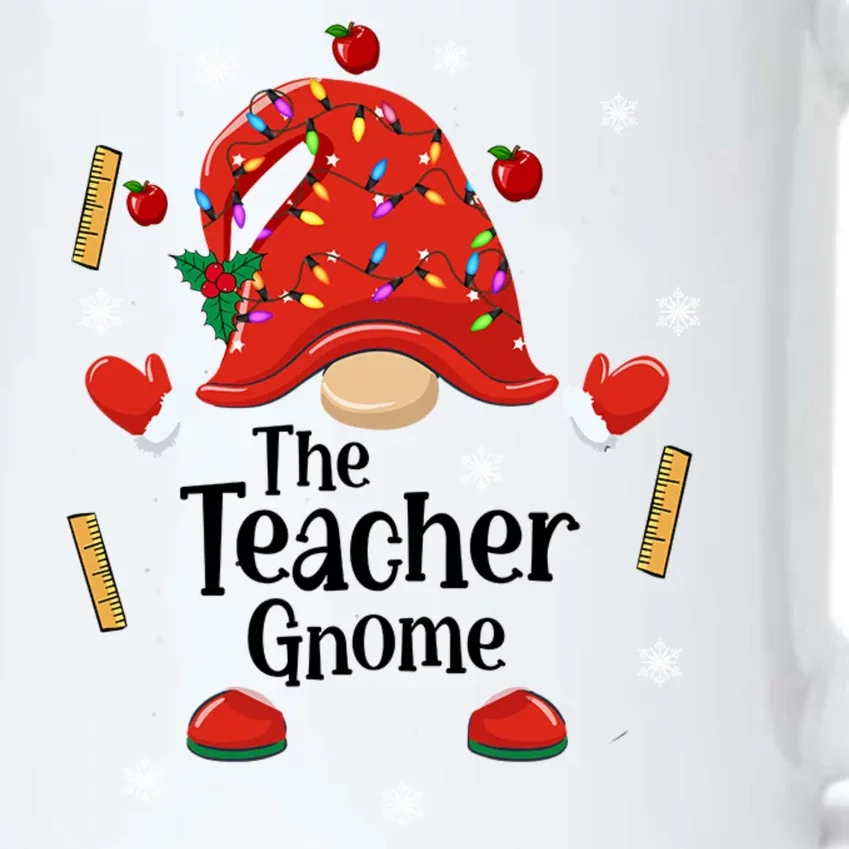 The Teacher Gnome Holiday Festive Black Color Changing Mug