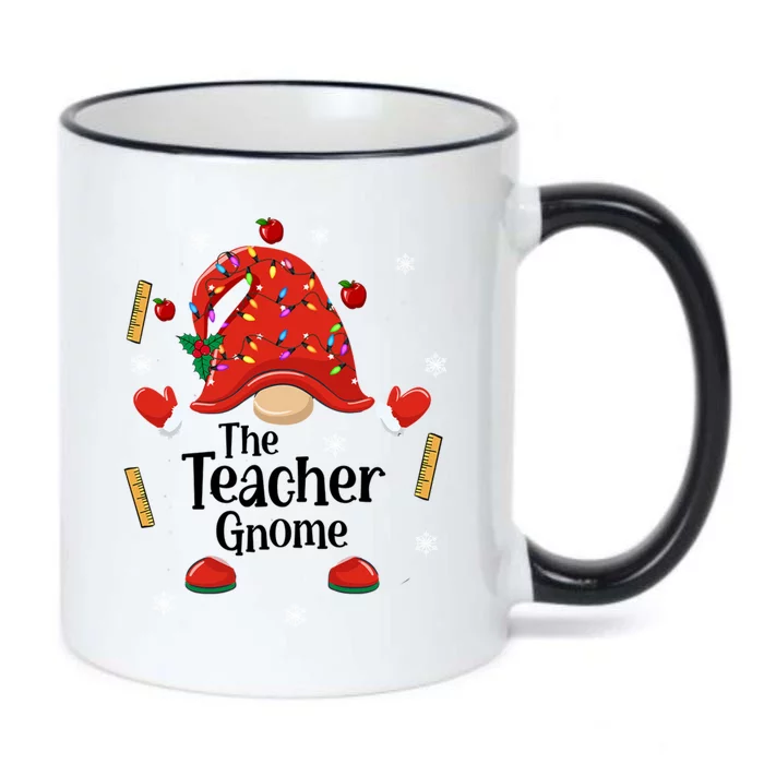 The Teacher Gnome Holiday Festive Black Color Changing Mug