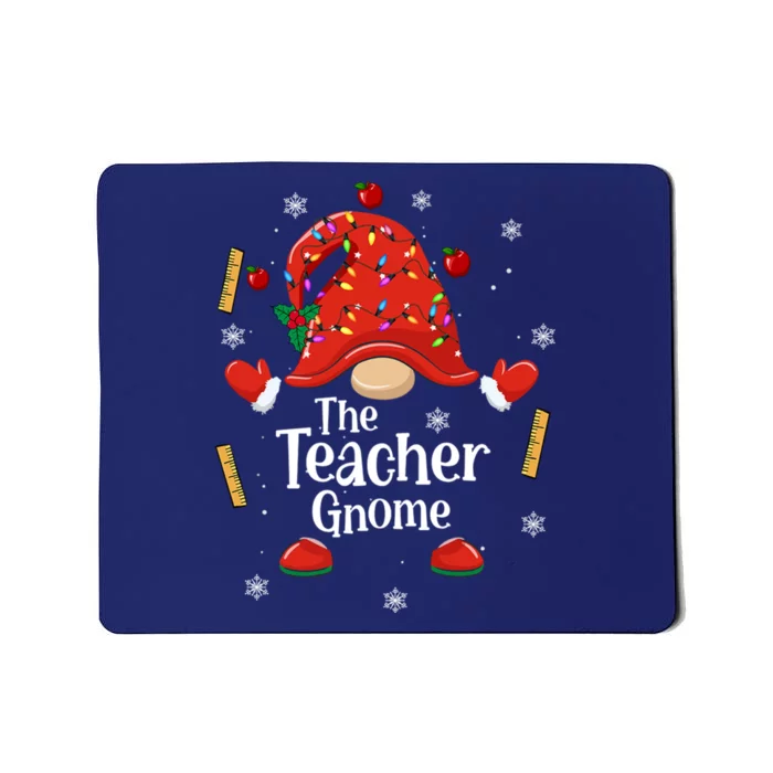 The Teacher Gnome Holiday Festive Mousepad