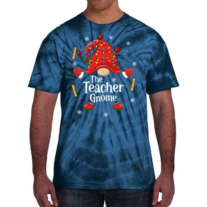 The Teacher Gnome Holiday Festive Tie-Dye T-Shirt