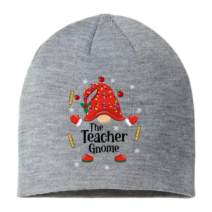 The Teacher Gnome Holiday Festive 8 1/2in Sustainable Knit Beanie