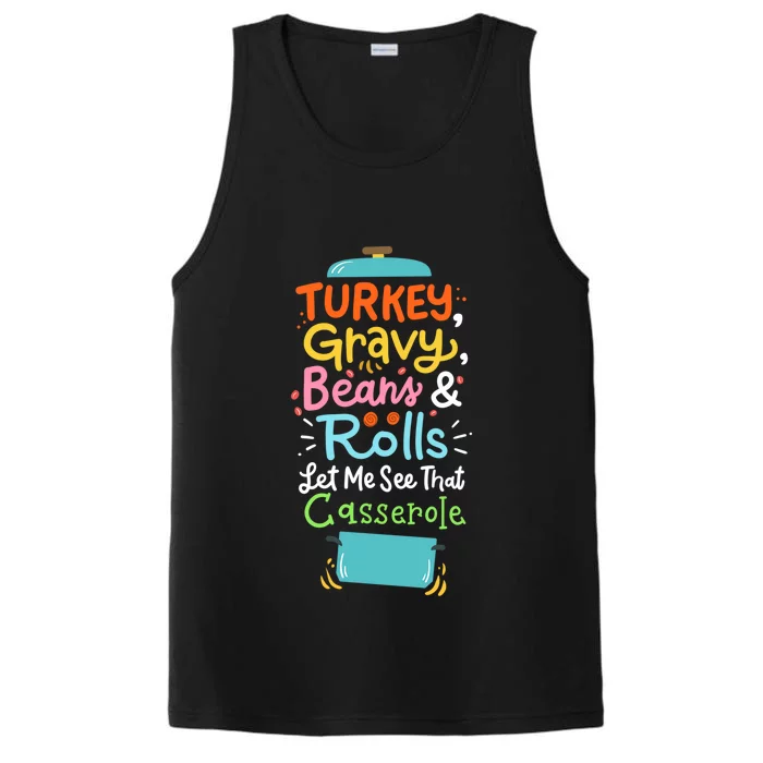 Thanksgiving Turkey Gravy Casserole Gift Performance Tank