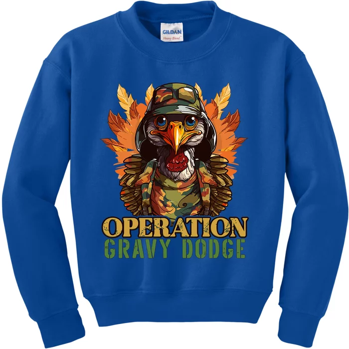 Thanksgiving Turkey Gravy Turkey Camouflage Operation Funny Meaningful Gift Kids Sweatshirt