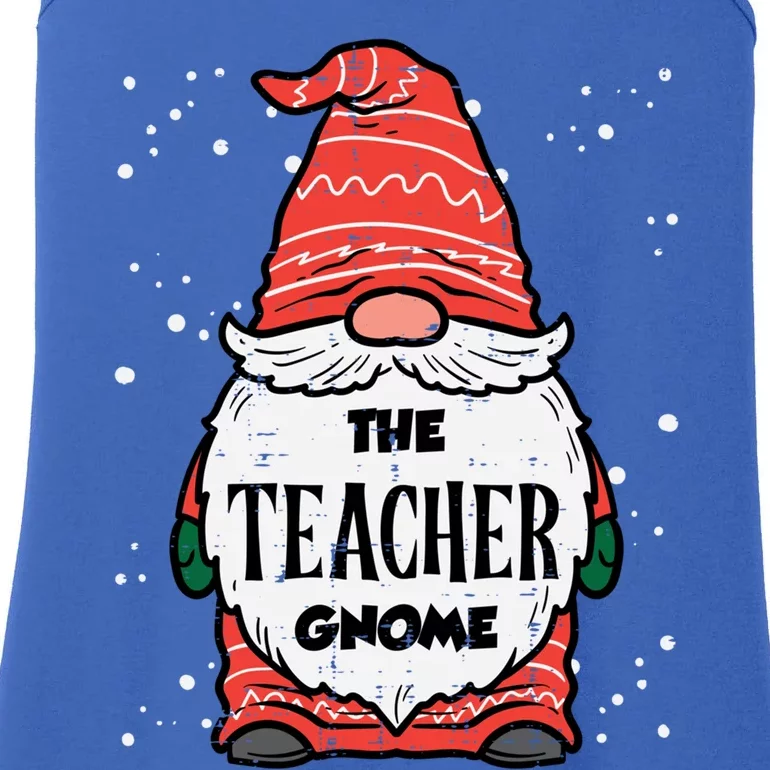 The Teacher Gnome Xmas Matching Christmas Pajamas For Family Cute Gift Ladies Essential Tank