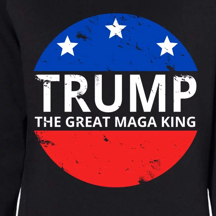 Trump The Great Maga King Logo Womens California Wash Sweatshirt