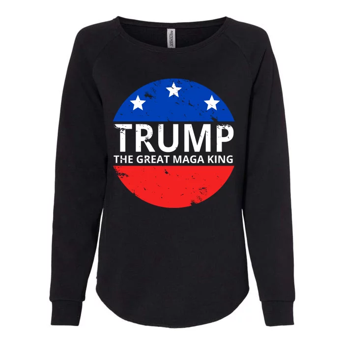 Trump The Great Maga King Logo Womens California Wash Sweatshirt