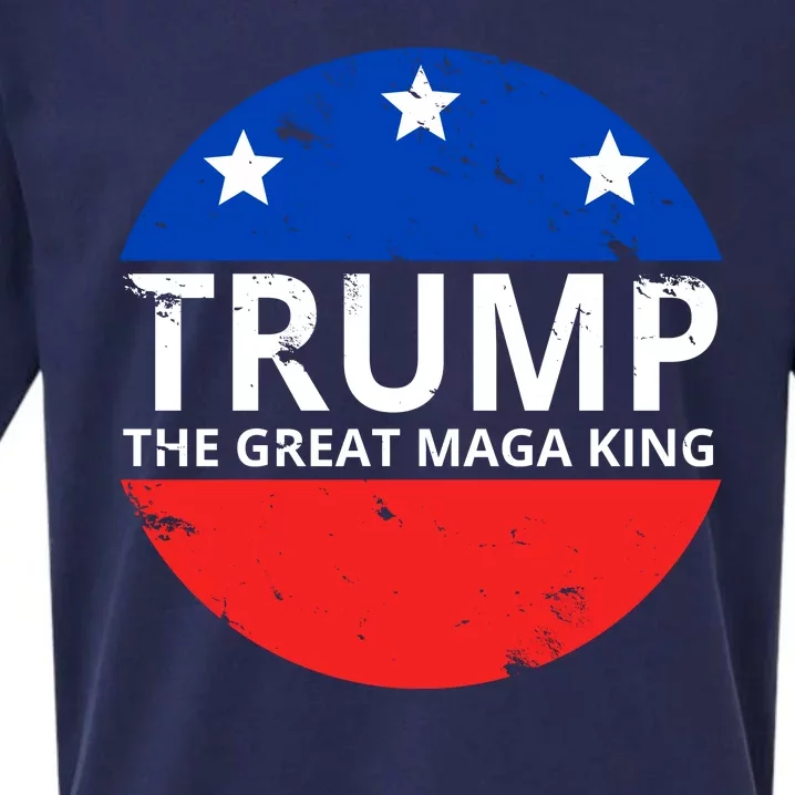 Trump The Great Maga King Logo Sueded Cloud Jersey T-Shirt