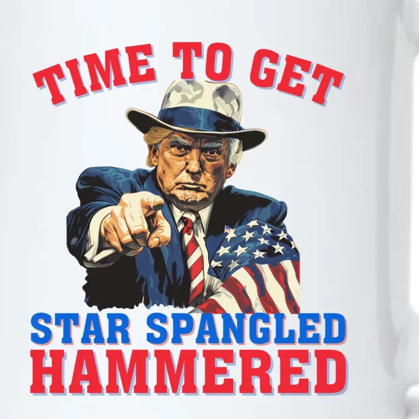 Time To Get Star Spangled Hammered Trump 4th Of July Meaningful Gift Black Color Changing Mug