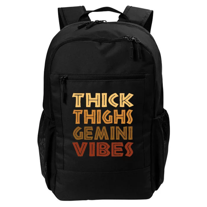 Thick Thighs Gemini Vibes Melanin Black Women Afro Pride Daily Commute Backpack