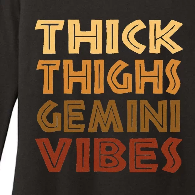 Thick Thighs Gemini Vibes Melanin Black Women Afro Pride Womens CVC Long Sleeve Shirt