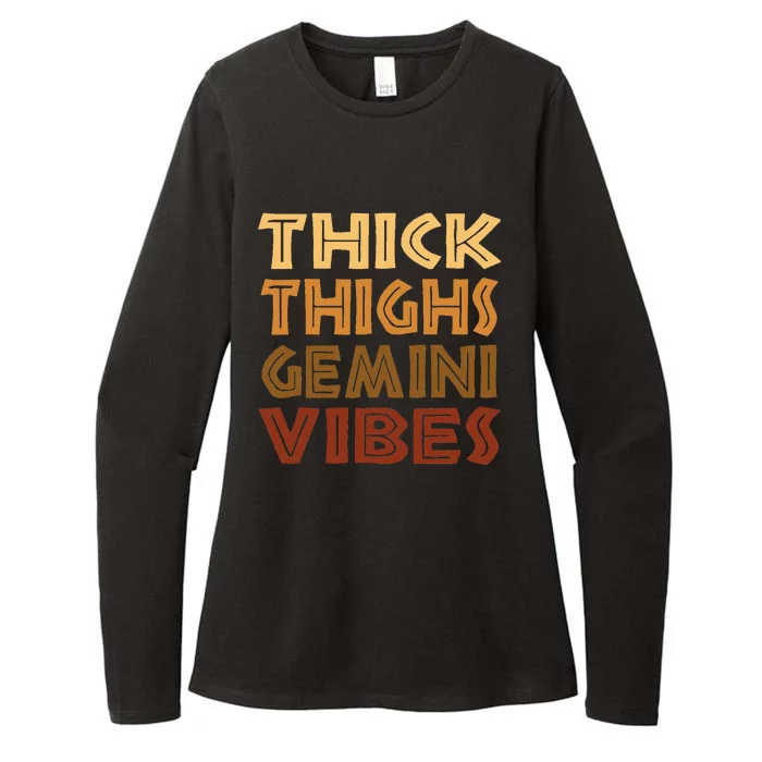 Thick Thighs Gemini Vibes Melanin Black Women Afro Pride Womens CVC Long Sleeve Shirt