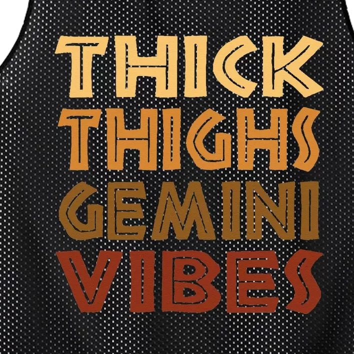 Thick Thighs Gemini Vibes Melanin Black Women Afro Pride Mesh Reversible Basketball Jersey Tank