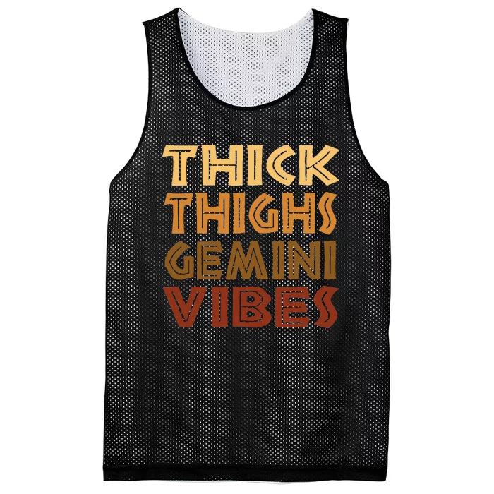 Thick Thighs Gemini Vibes Melanin Black Women Afro Pride Mesh Reversible Basketball Jersey Tank