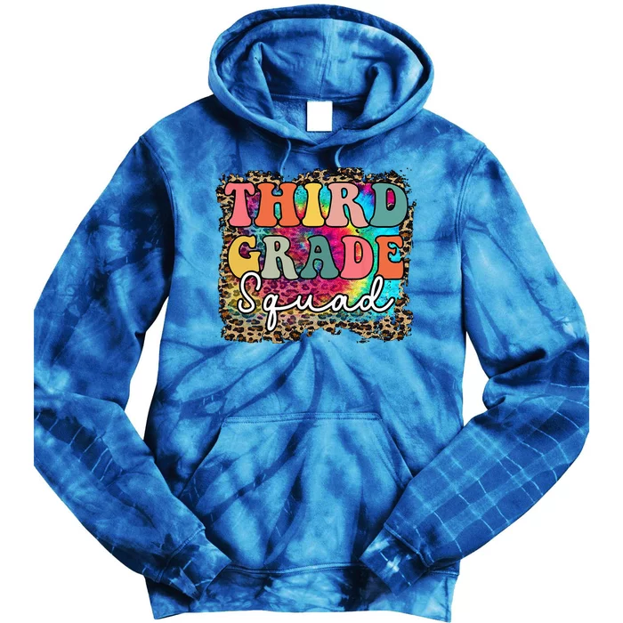 Team Third Grade Squad First Day Of Back To School Teacher Tie Dye Hoodie